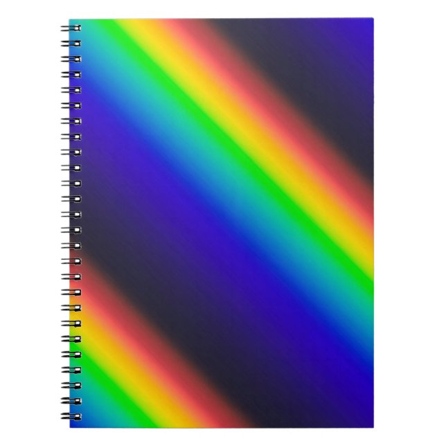 Solar Spectrum Diagonal Spiral Notebook (Front)