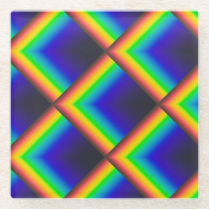 Solar spectrum scales glass coaster