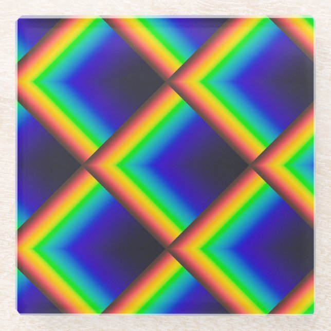 Solar spectrum scales glass coaster (Front)