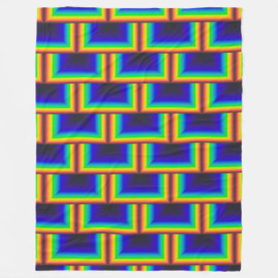 Solar spectrum square scales fleece blanket