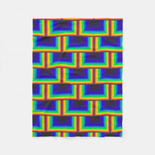Solar spectrum square scales fleece blanket