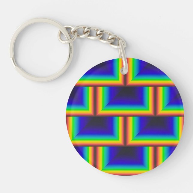 Solar spectrum square scales key ring (Front)