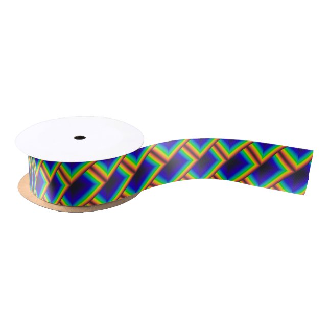 Solar spectrum square scales satin ribbon (Spool)
