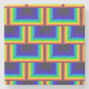 Solar spectrum square scales stone coaster