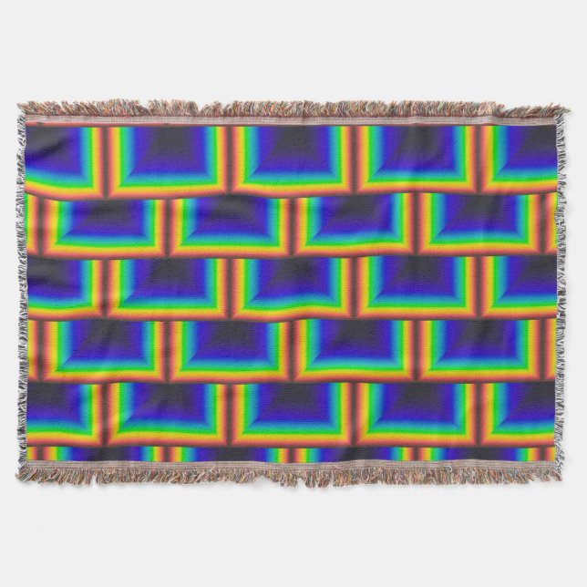 Solar spectrum square scales throw blanket (Front)
