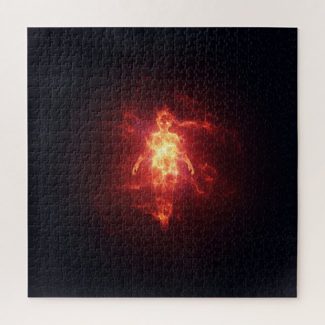 Solar Spirit Fiery in Deep Dark Outer Space Jigsaw Puzzle (Vertical)