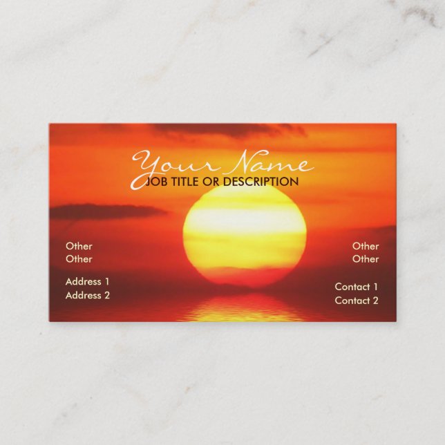 Solar Sun Business Card (Front)