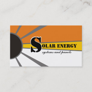 Solar/sun Energy/Power alternative sources Business Card