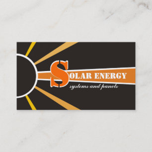 Solar/sun Energy/Power alternative sources Business Card