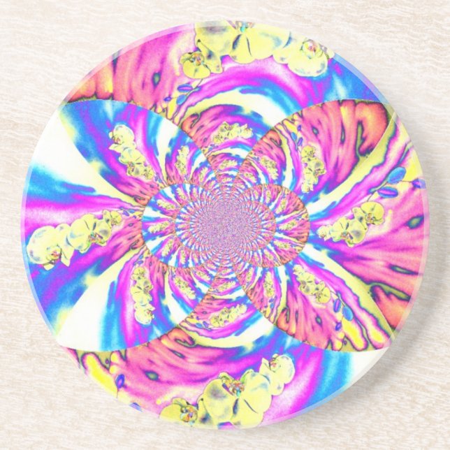 Solar Sunrise Orchid Coaster (Front)