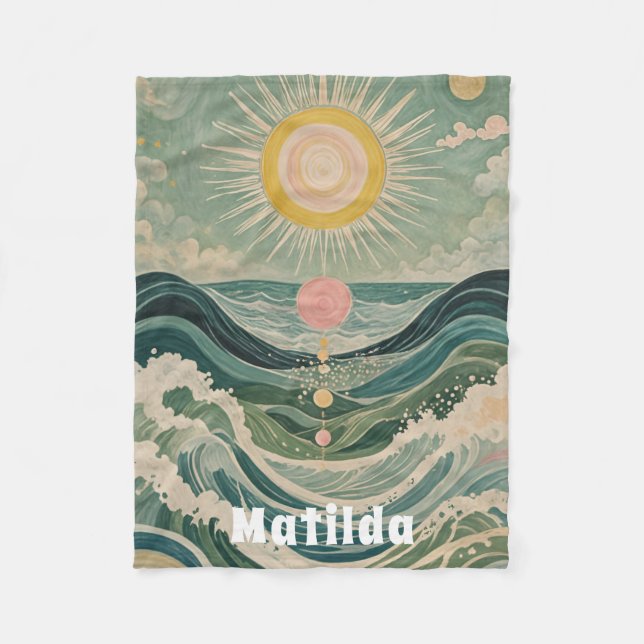 Solar Surge Personalized  Fleece Blanket (Front)