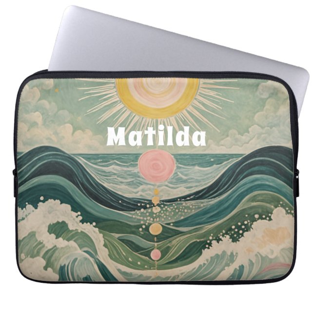 Solar Surge Personalized  Laptop Sleeve (Front)