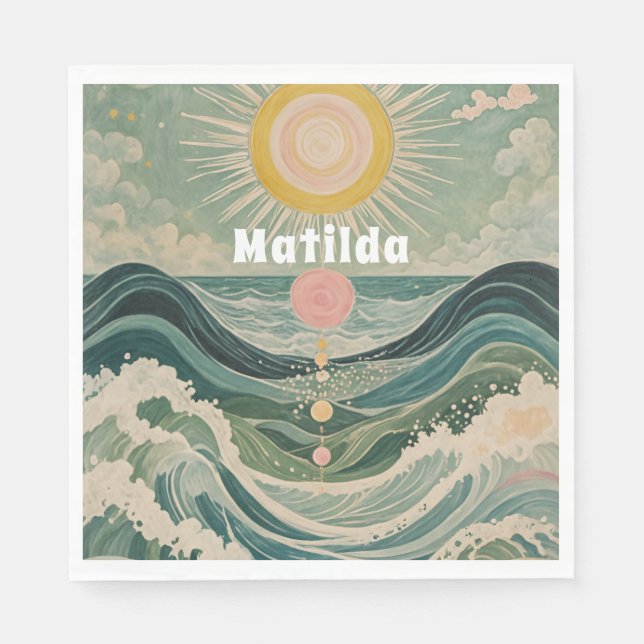 Solar Surge Personalized  Napkin (Front)