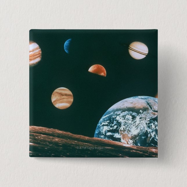 Solar system 15 cm square badge (Front)