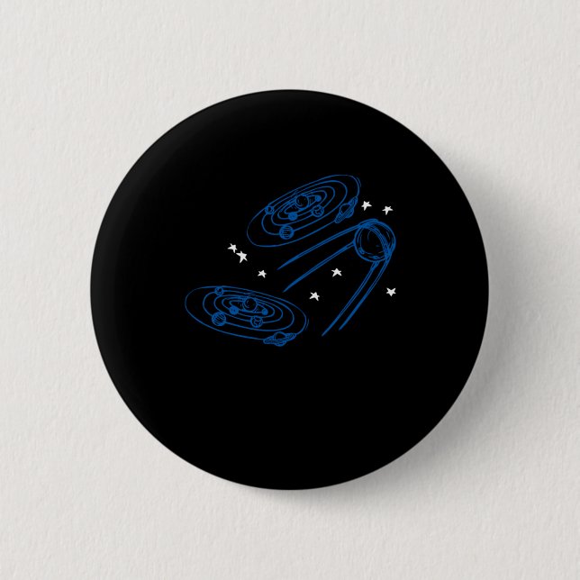 Solar System 2 I Love My Planet Space Galaxy 6 Cm Round Badge (Front)
