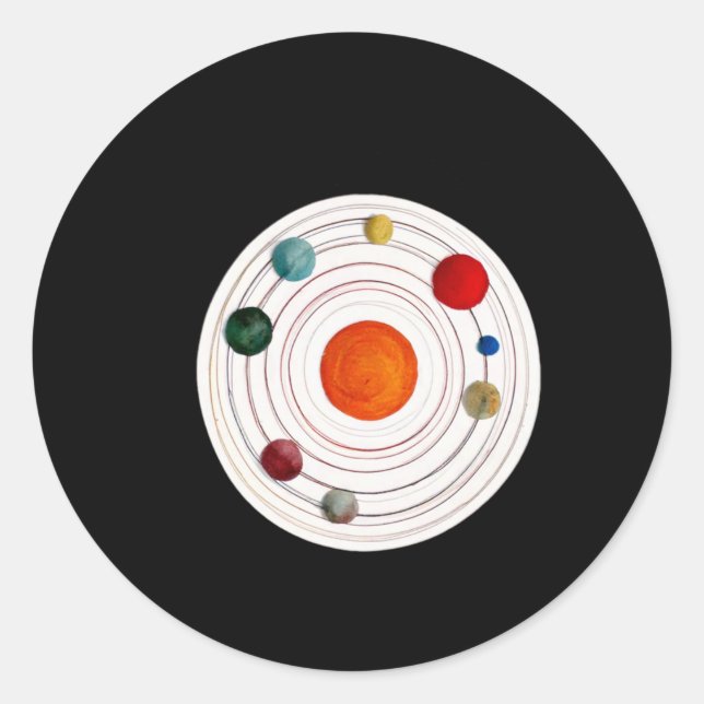 Solar System Art Sticker  (Front)