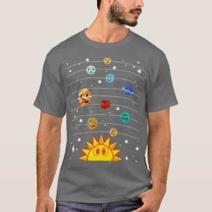 Solar System Astronomy Science Space Cute Planets T-Shirt