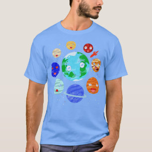 Solar System Astronomy Space Science Cute Planets1 T-Shirt