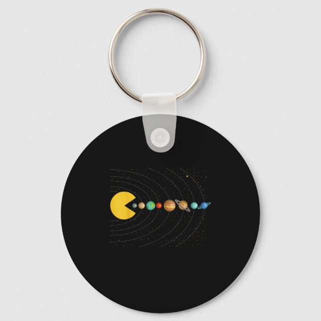 Solar System Astronomy Space Video Games Funny Gra Key Ring (Front)