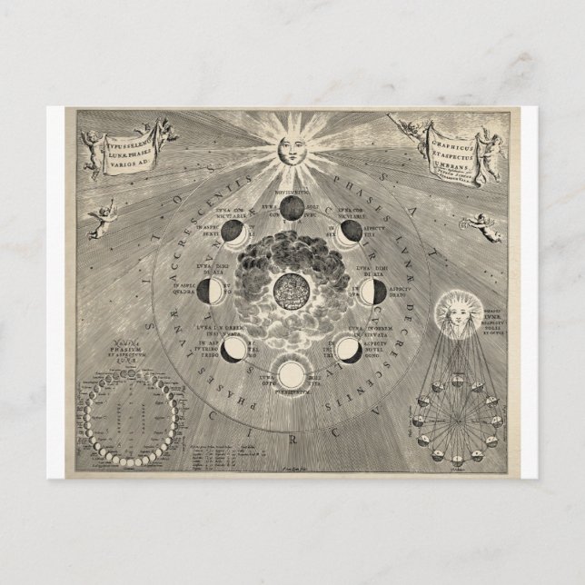 Solar System Astronomy Sun Vintage Postcard (Front)