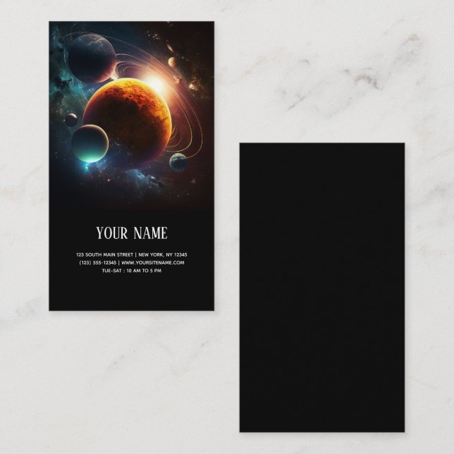 Solar System business card (Front/Back)