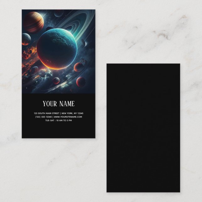 Solar System business card (Front/Back)