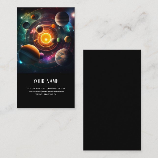 Solar System business card (Front/Back)