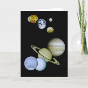 Solar System Card Space - Astronomy Science gift