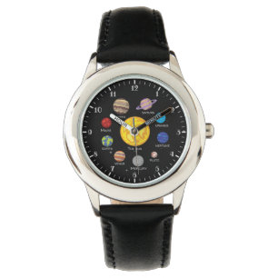 Solar system cartoon drawing planets outerspace  watch