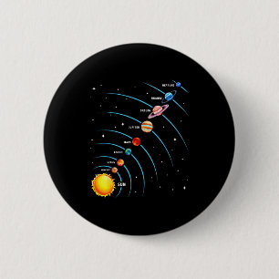 Solar System Colorful Space Planets Educational Ki 6 Cm Round Badge