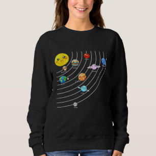 Solar System Colourful Tee Realistic Space Planets