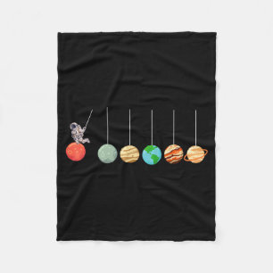 Solar System Cradle Funny Astrophysicist Space Fleece Blanket