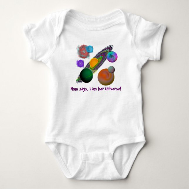 Solar System Design Baby Bodysuit (Front)