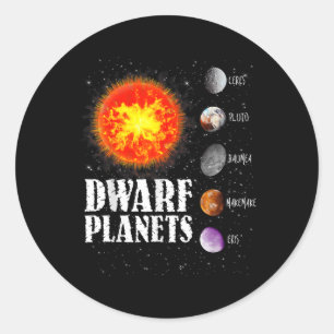 Solar System - Dwarf Planets Gift T Shirt Classic Round Sticker
