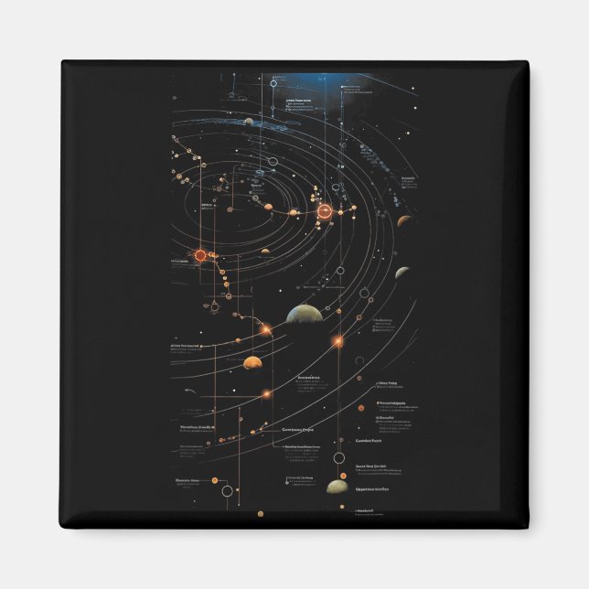 Solar system for girls solar system for women magnet (Front)