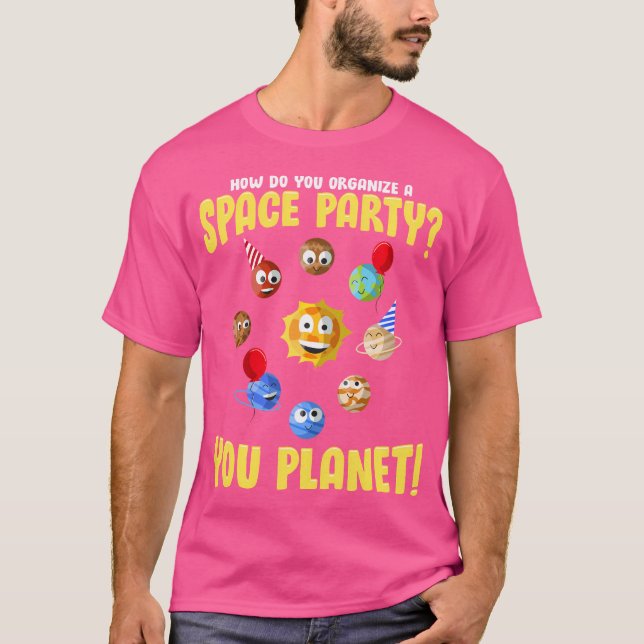 Solar System Funny Outer Space Planet Party Kids A T-Shirt (Front)