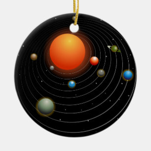 Solar System Graphic Ceramic Tree Decoration