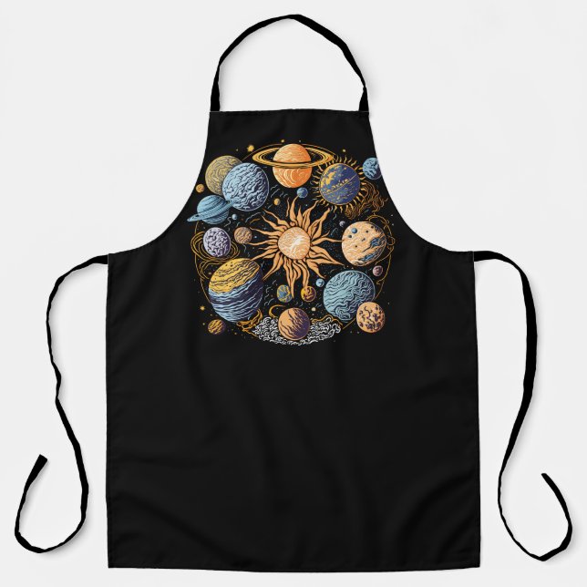 Solar System Graphic Design Apron (Front)