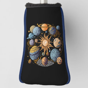 Solar System Graphic Design Golf Head Cover
