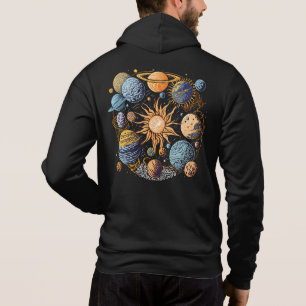 Solar System Graphic Design Hoodie