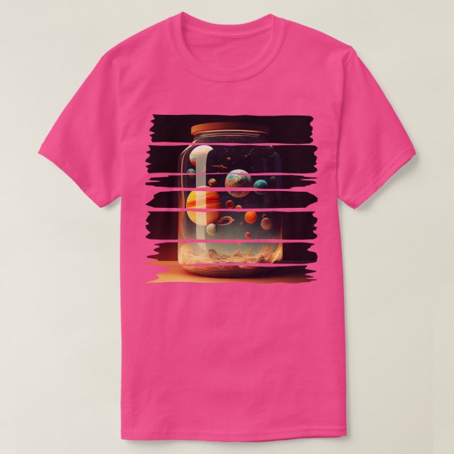 Solar System inside a Jar T-Shirt (Design Front)