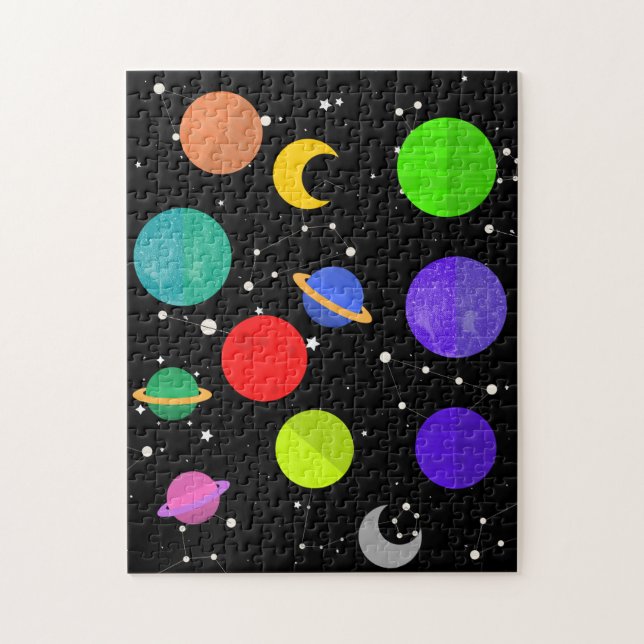 Solar System Jupiter Sun Moon Neptun Space Jigsaw Puzzle (Vertical)