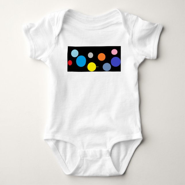 Solar system kids baby bodysuit (Front)