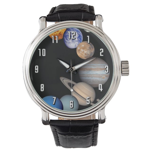 Solar System Montage JPL Planet Photos Watch (Front)
