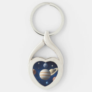 Solar System Montage Key Ring
