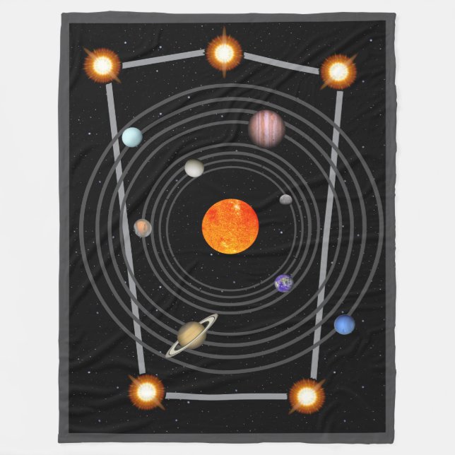Solar System "Orion's Belt" Fleece Blanket (Front)
