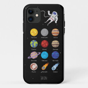 Solar system, outerspace planets and astronaut Case-Mate iPhone case
