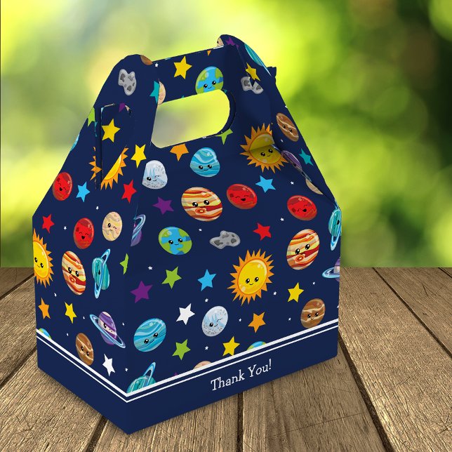 Solar System Pattern for Kids Birthday Thank You Favour Box (Creator Uploaded)
