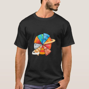 Solar System Planent As Pizza Piece Humour Joke Fu T-Shirt