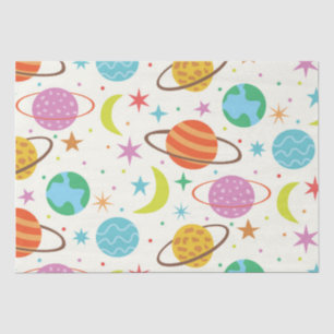 Solar System Planet Outer Space Pattern Tissue Paper